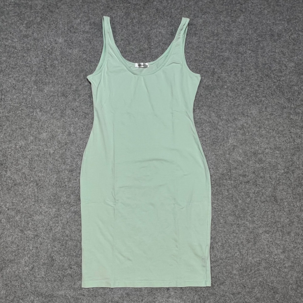 Nihoe Womens Mint Green Bodycon Mini Dress Sleeveless Scoop Neck Size S